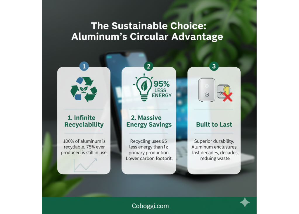 Sustainable Tech: How 100% Recyclable Aluminum Enclosures Boost Your Brand’s ESG Profile